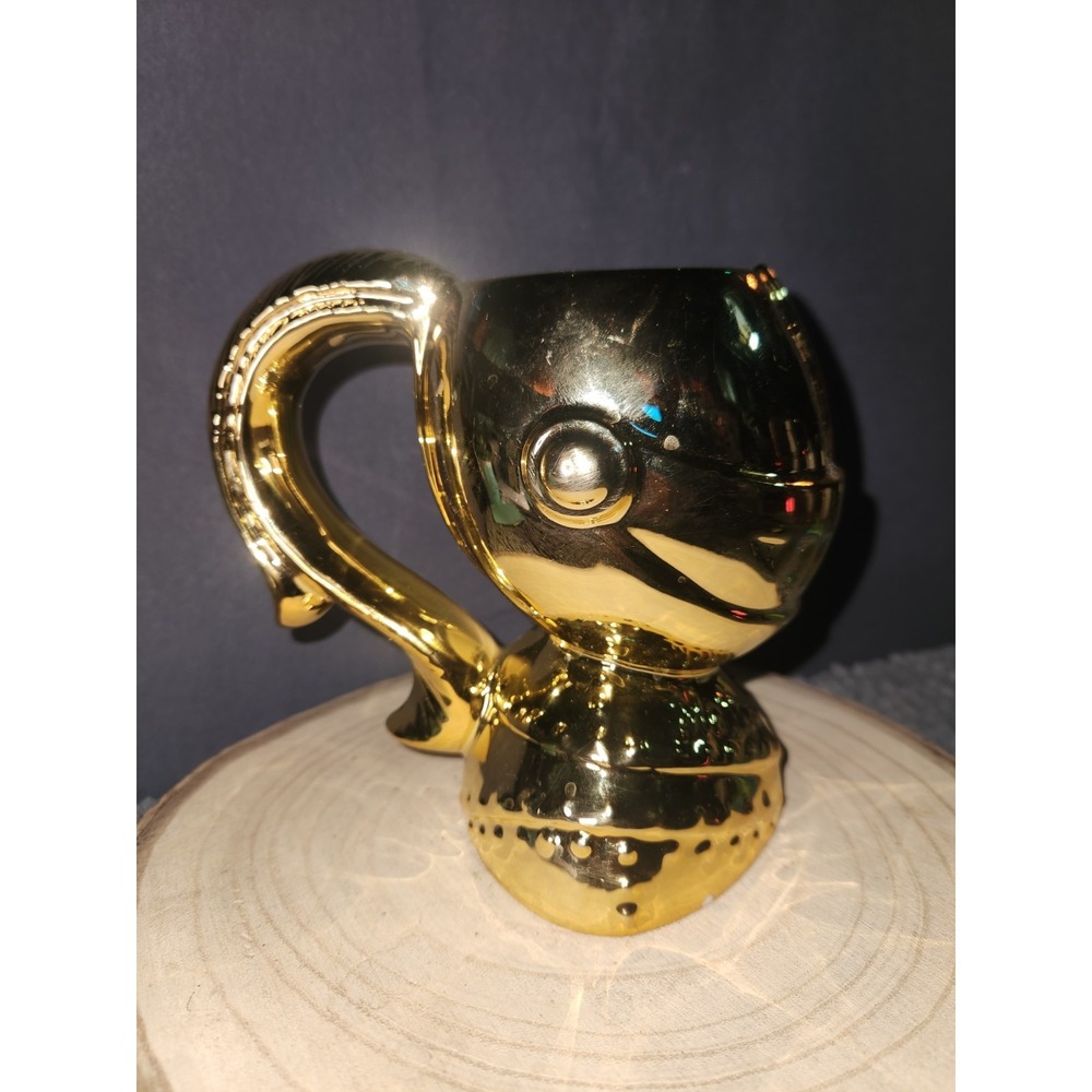 Vintage Medieval Times‎ Gold Knight Mug Goblet 2001